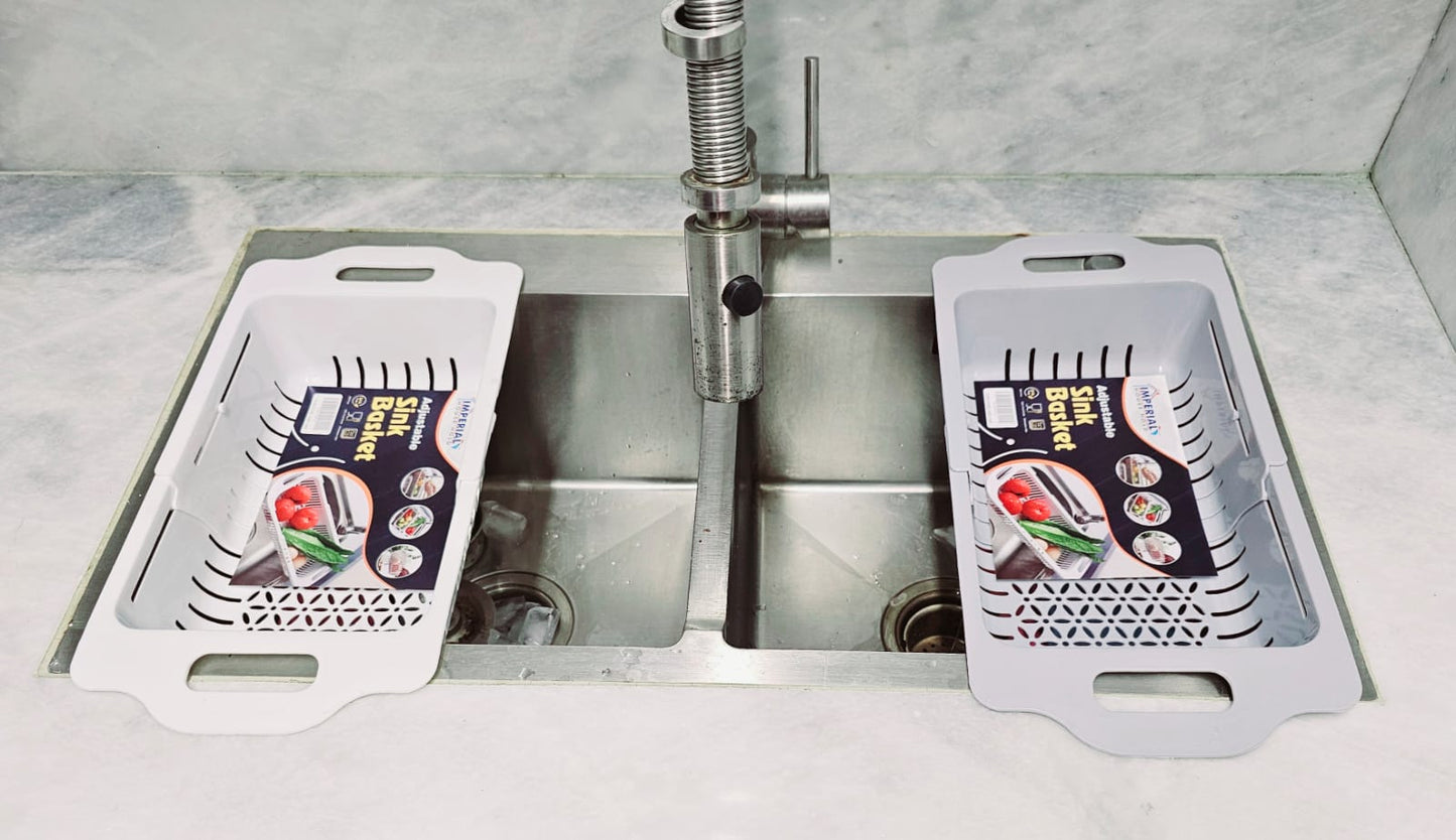 Kitchen Plastic Dish Drainer and Drying Rack Sink Basket for Washing Bowls Utensils Vegetables Fruits Storage Organizer (Random color)